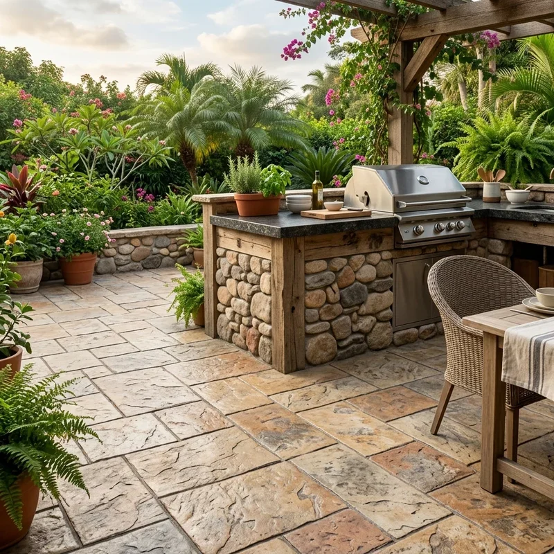 Outdoor Kitchen Flooring Ideas