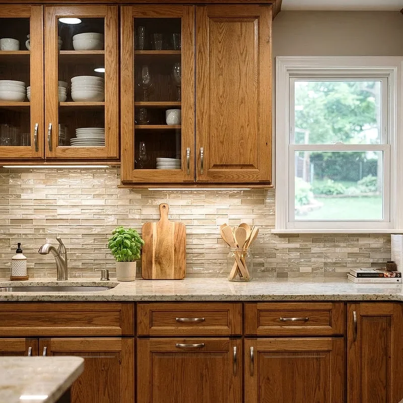 Kitchen Backsplash Ideas With Oak Cabinets