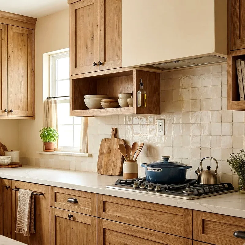 15 Kitchen Backsplash Ideas With Oak Cabinets for Every Style