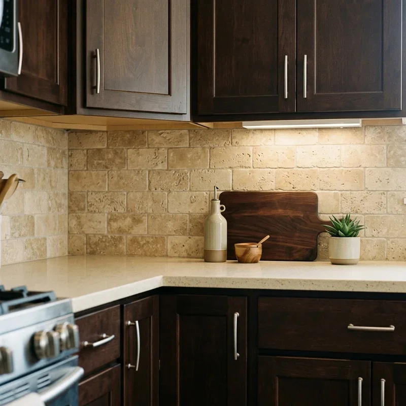 Espresso Cabinets Backsplash Ideas