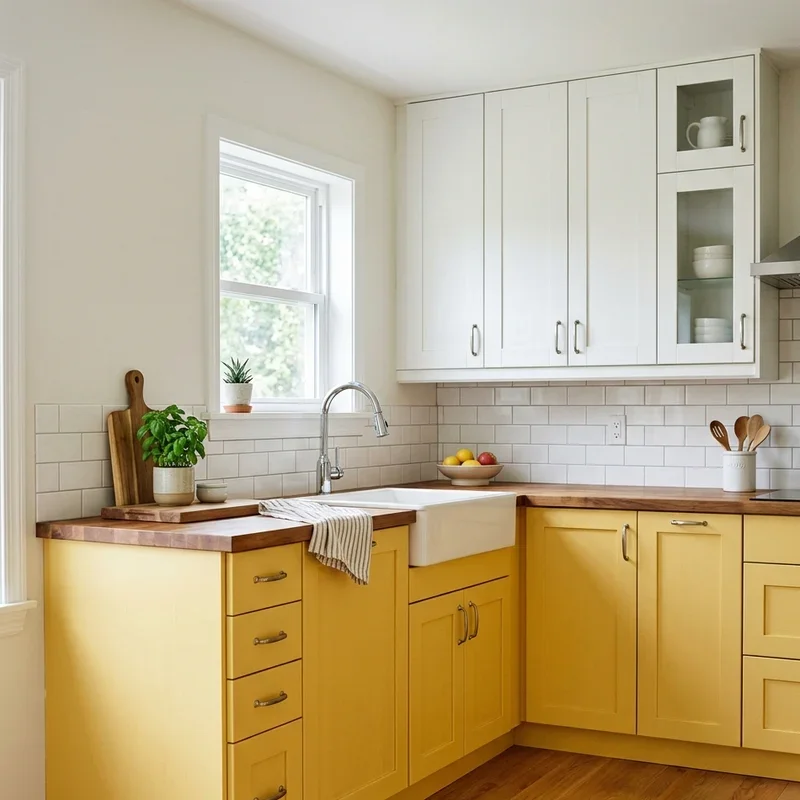 Yellow Kitchen Cabinets Ideas