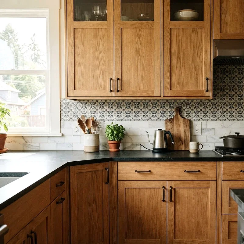 Kitchen Backsplash Ideas With Oak Cabinets