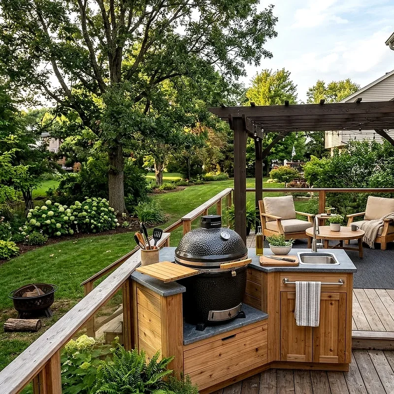 Kamado Outdoor Kitchen Ideas