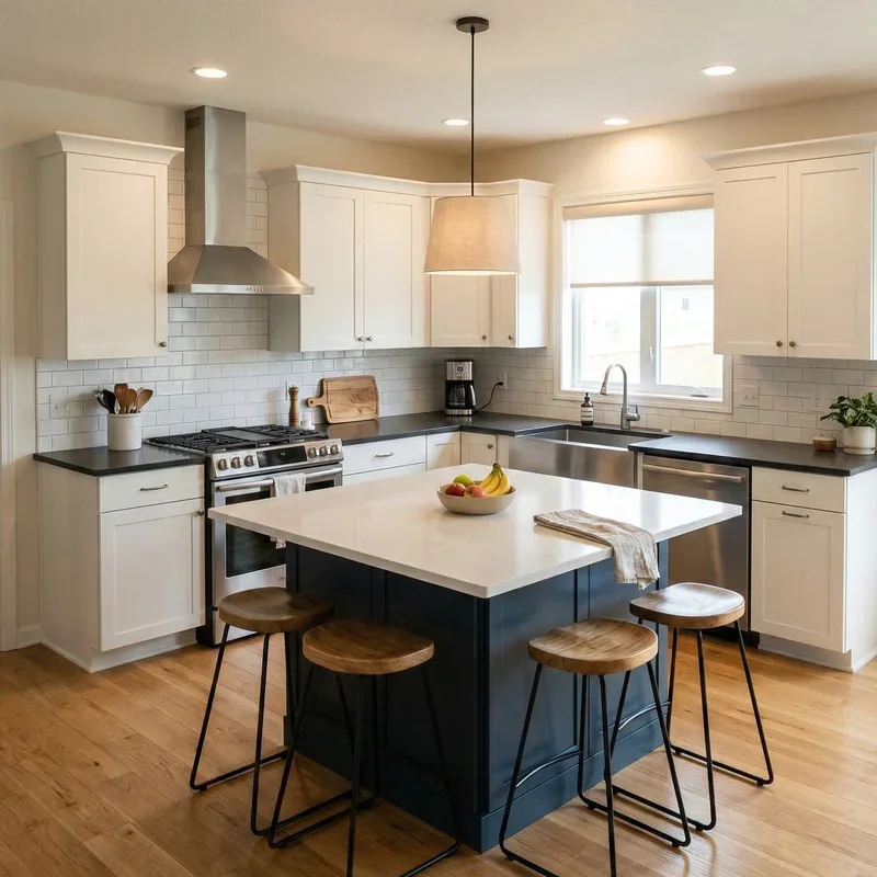 Square Kitchen Layout Ideas