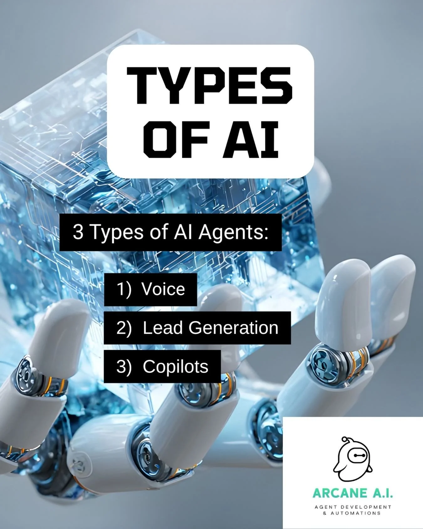 3 Real World Use Cases for A.I. Agents:

1) Voice
2) Lead Generation
3) Copilots