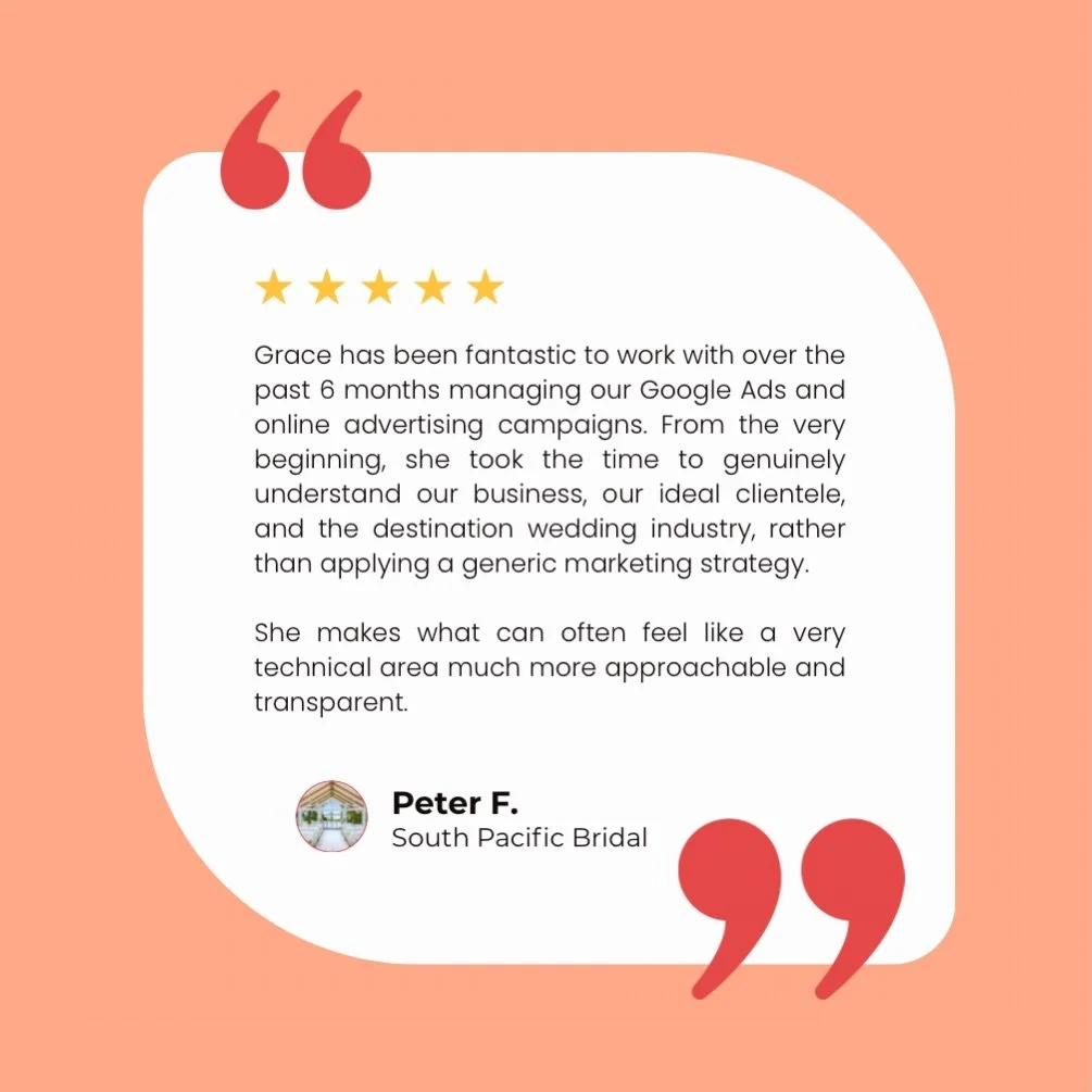 Nothing beats seeing a client succeed. 🥹

So grateful for these kind words and even more thankful for the partnership. It&rsquo;s a privilege to help bring their vision to life and hit these milestones together. 

#SunshineCoastMarketing #DigitalMar