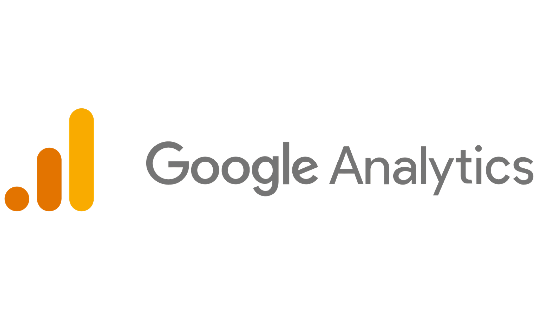 Google Analytics logo with a stylized bar chart icon in orange and yellow next to the text 'Google Analytics' in gray.
