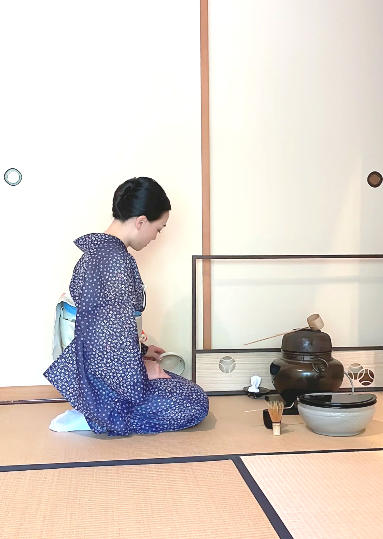 a photo of tea ceremony in summer
