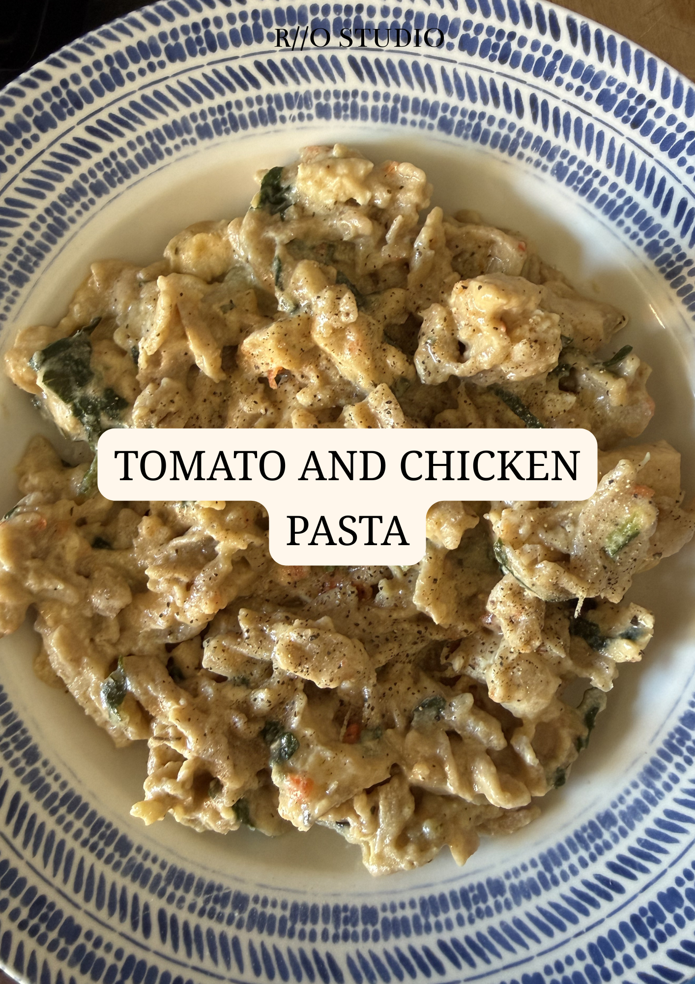 Tomato and chicken pasta with a rich greek yogurt sauce 