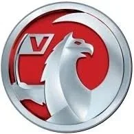 Vauxhall cars logo with a silver griffin in a circle.