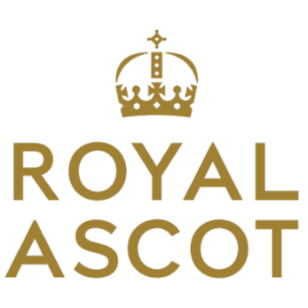 Royal Ascot logo featuring a gold crown above the words "Royal Ascot" in gold lettering.