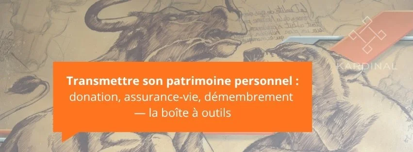 Transmettre son patrimoine personnel : donation, assurance-vie, démembrement 