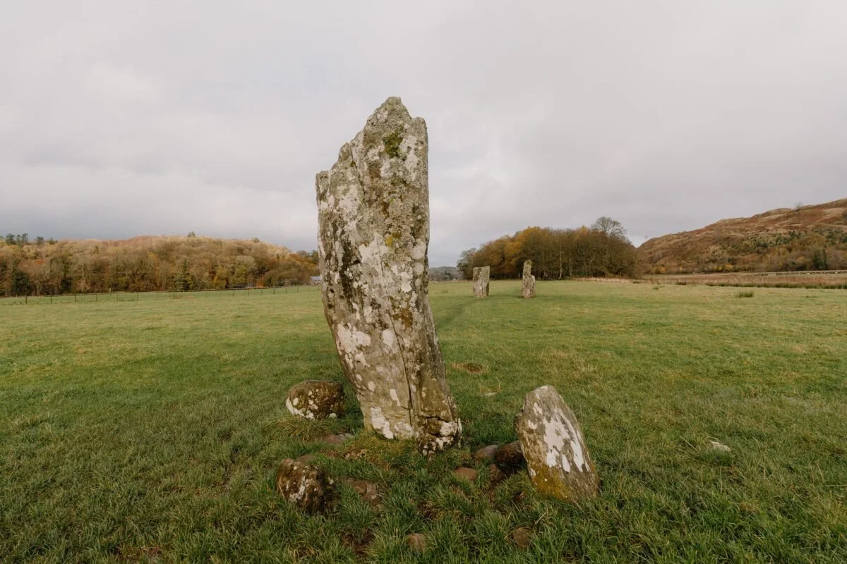 Prehistoric standing stones at Kilmartin Glen, Argyll