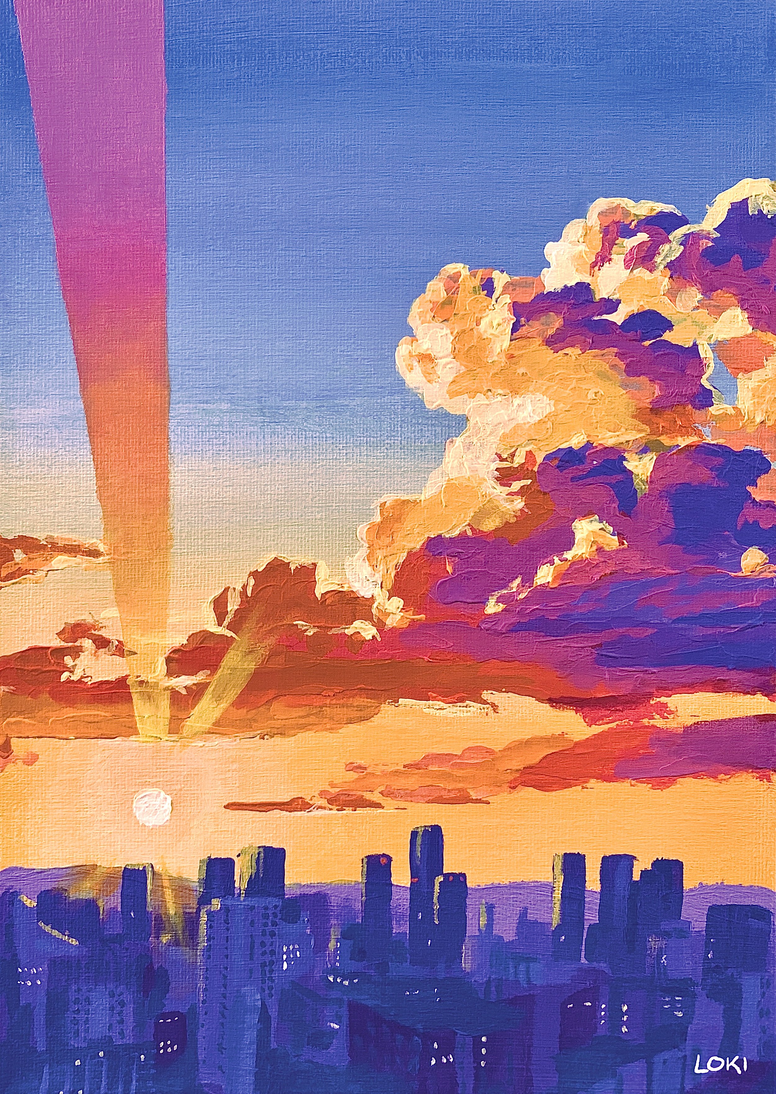 'The Sun Breaks' (acrylic on canvas)