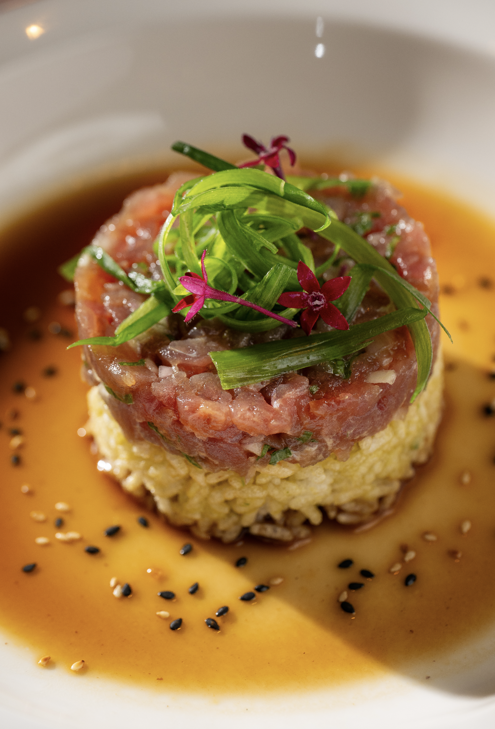 Tuna tartare served at The Grove Bar + Kitchen in Winter Park, FL