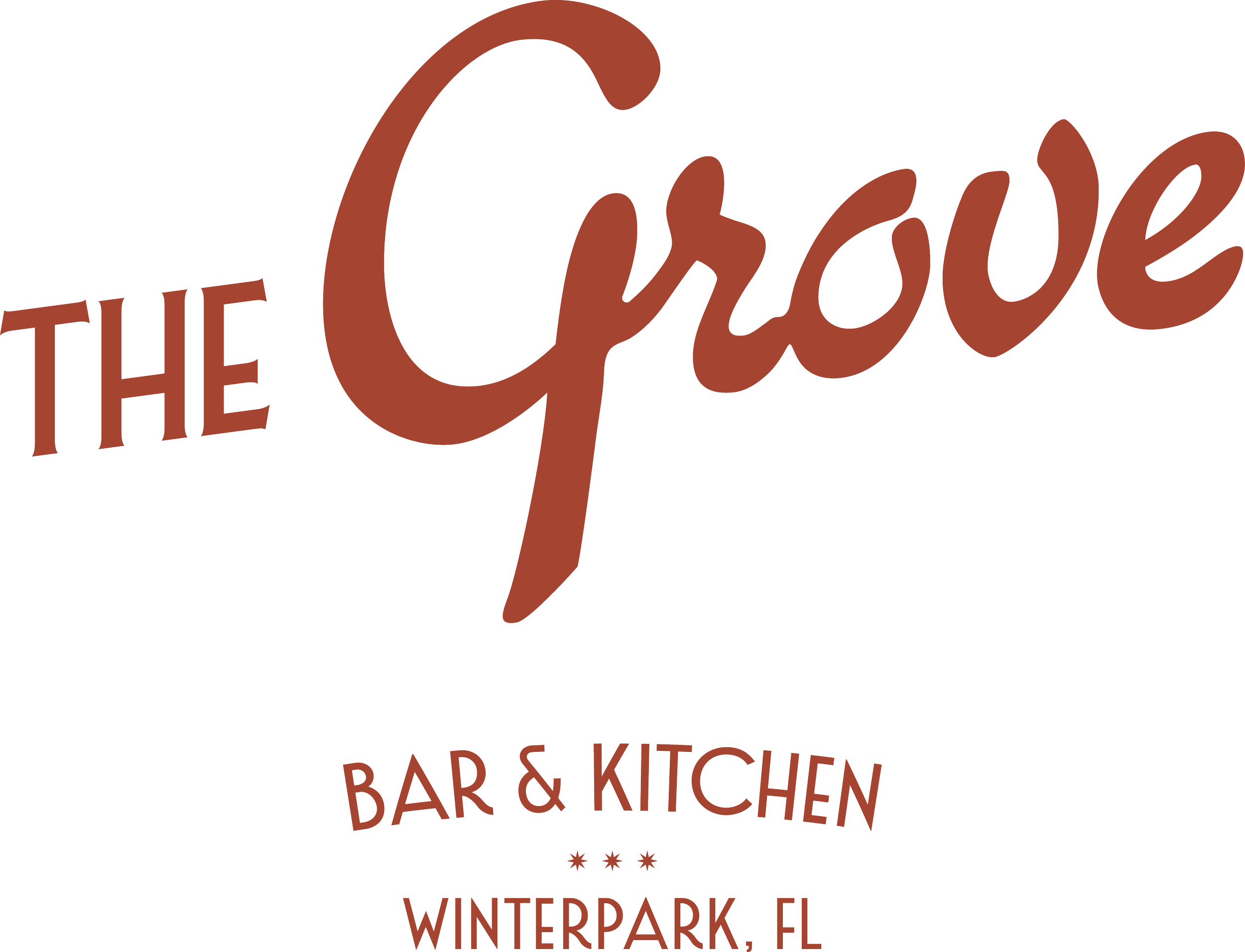 Logo for The Grove Bar & Kitchen in Winterpark, Florida