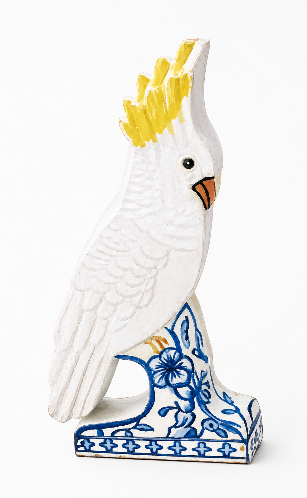 Tropical bird (White/yellow, chinoiserie vase)