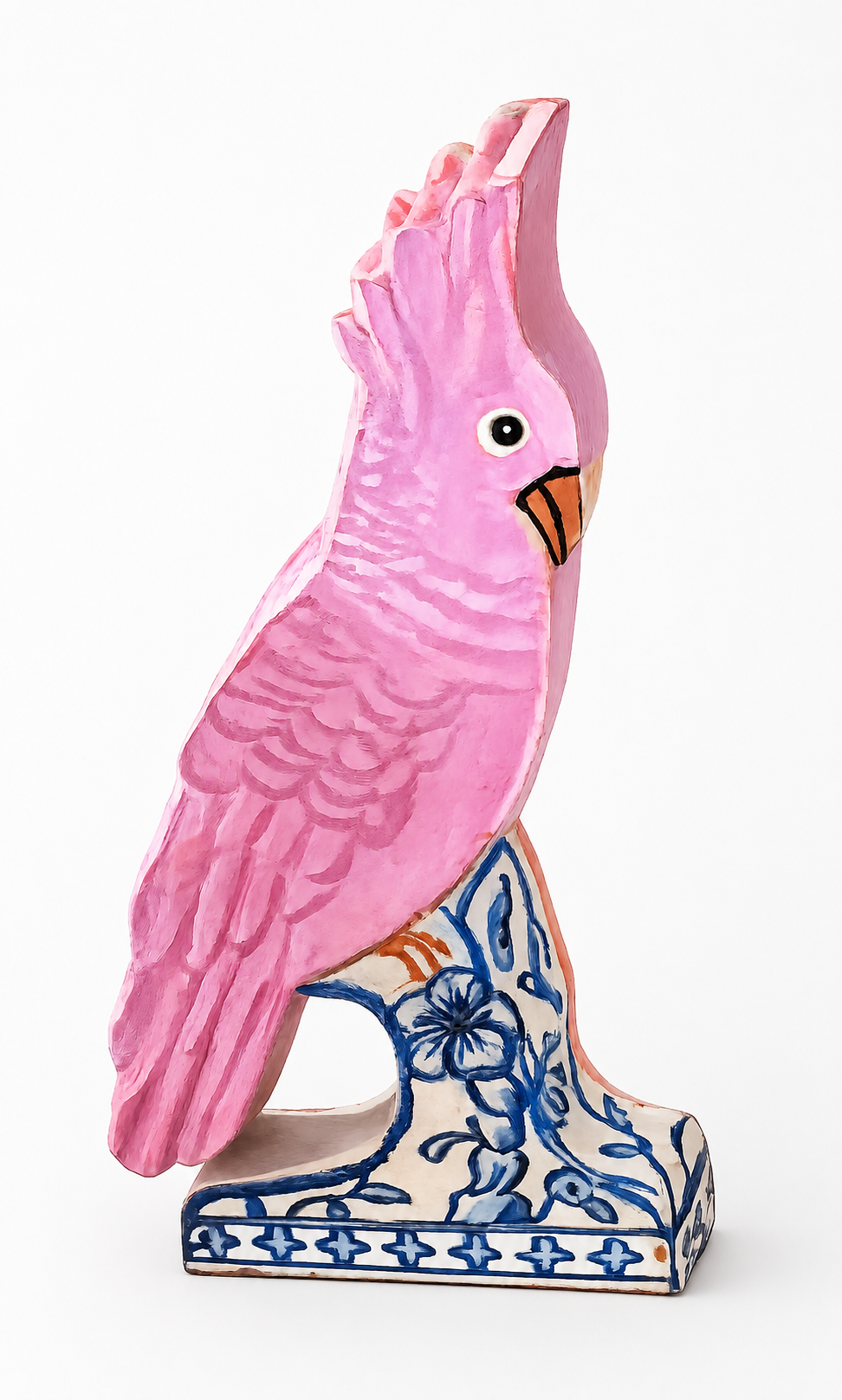Tropical bird (Pink/chinoiserie vase)