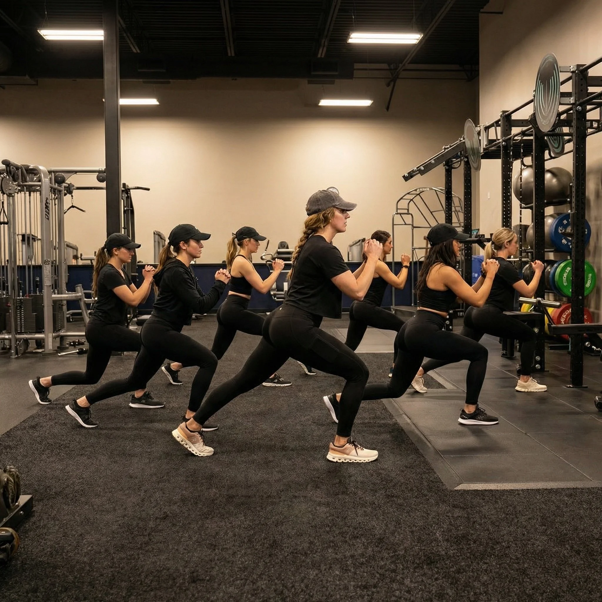 group of women exercising together