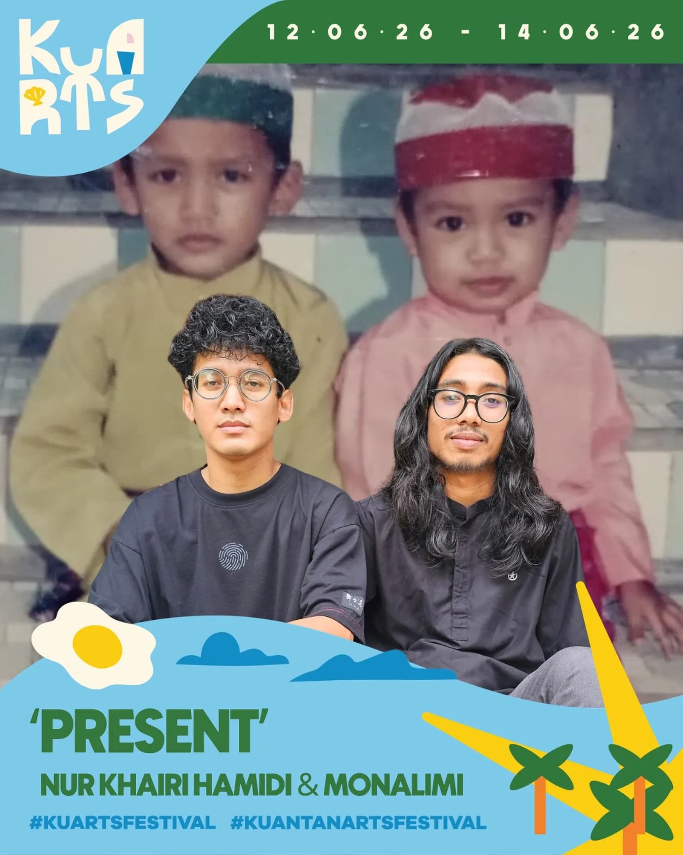 Day 1 of KuArts Festival begins with a special opening performance by siblings Nur Khairi Hamidi and Monalimi.

Through a live action painting and dance performance, accompanied by music that interweaves childhood memories, the duo invites us into a 