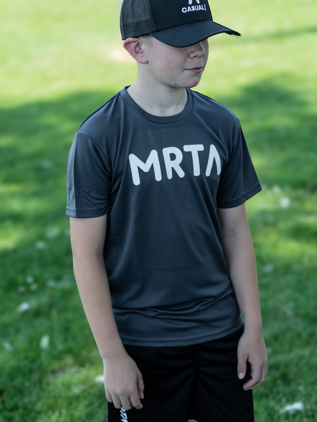 Charcoal Junior Training Tee.png