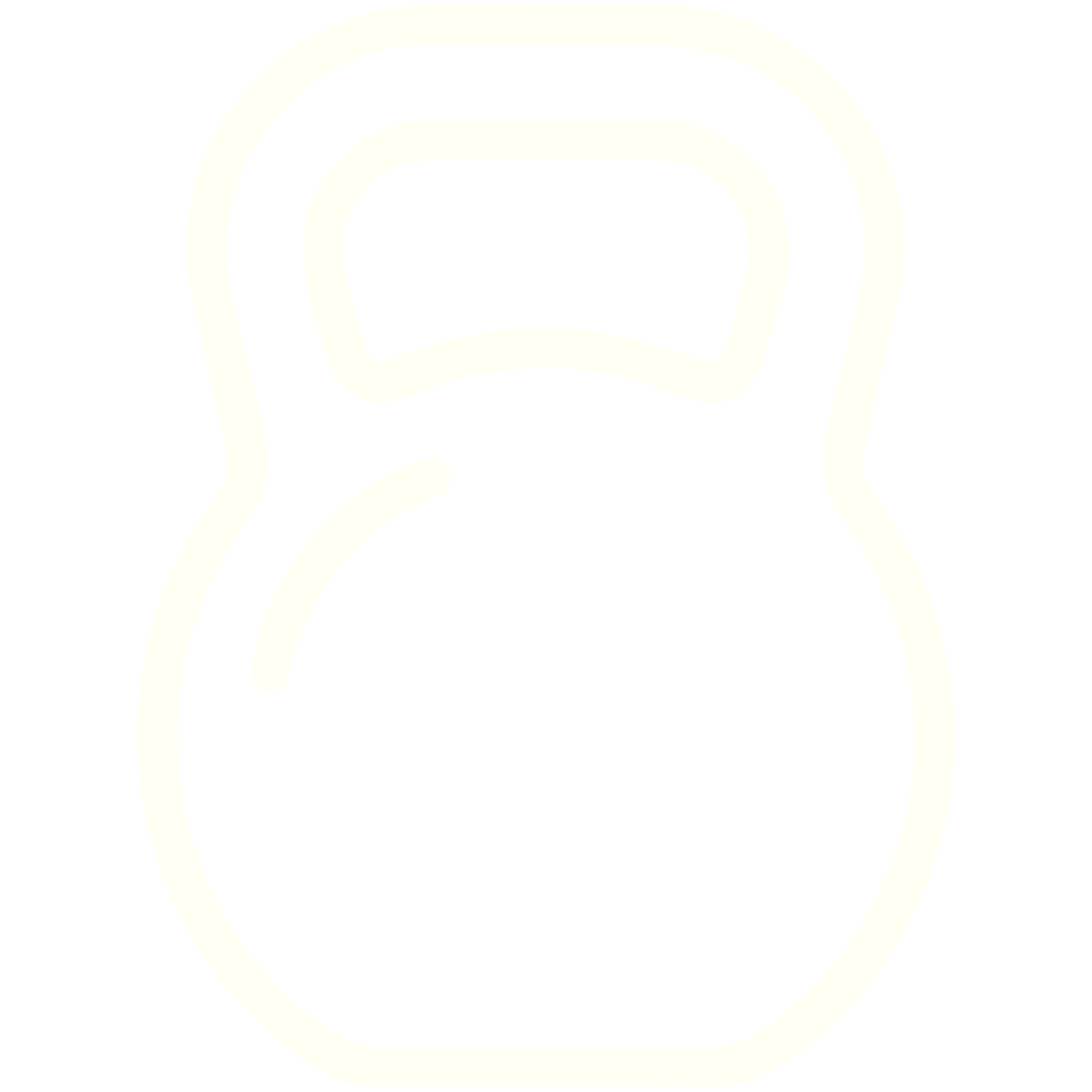 White outline of a person's silhouette wearing a face mask on a black background.