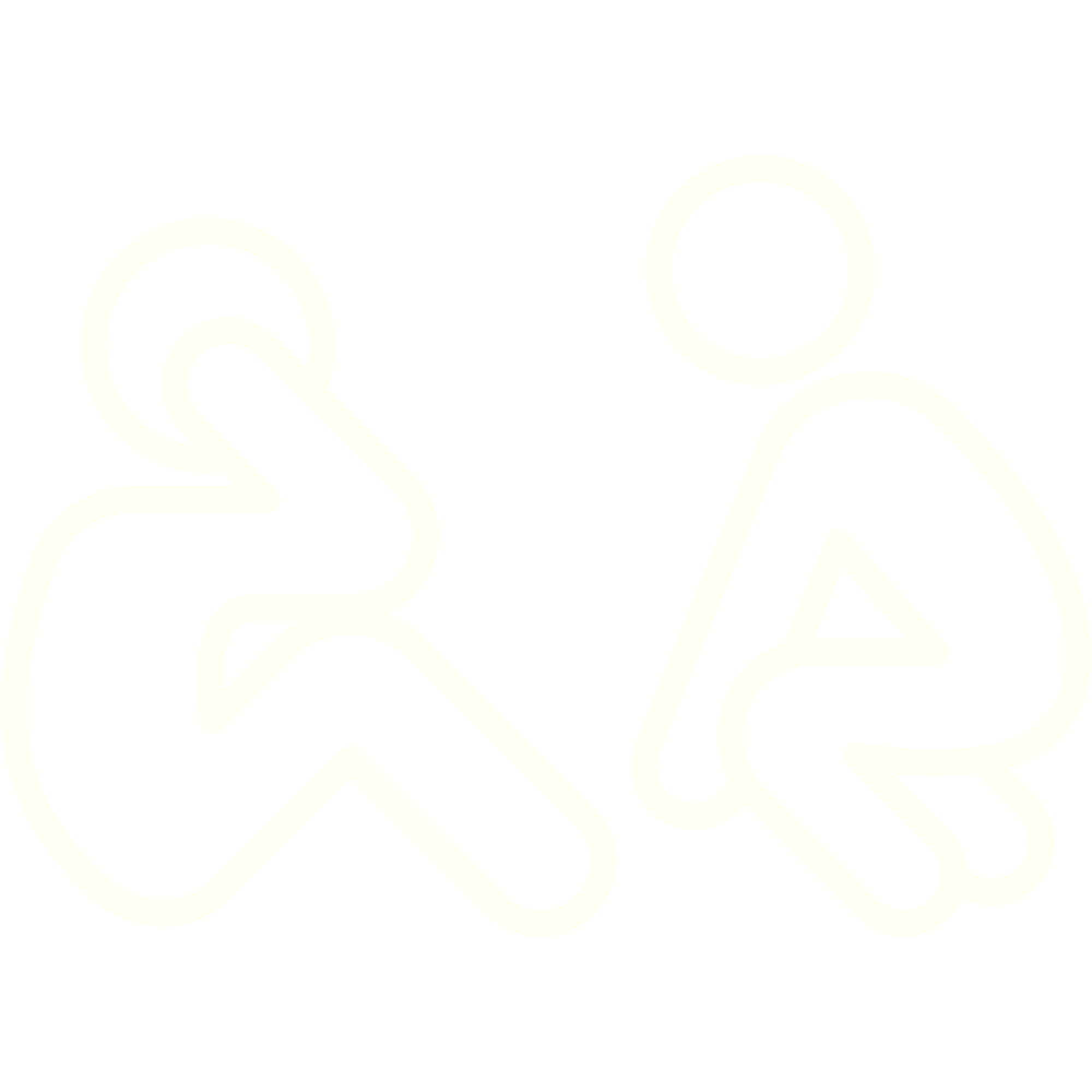 Outline of two human figures with large circles for heads and lines for bodies, arms, and legs, connected by curved lines.