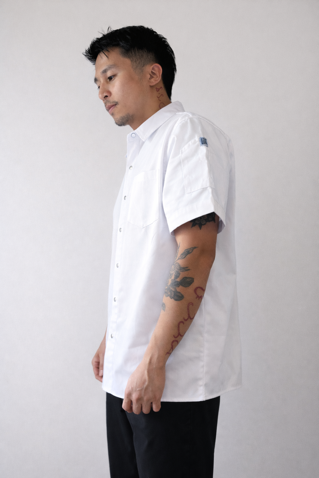 Kusiner Essential Chef Shirt Core – White (240 GSM)