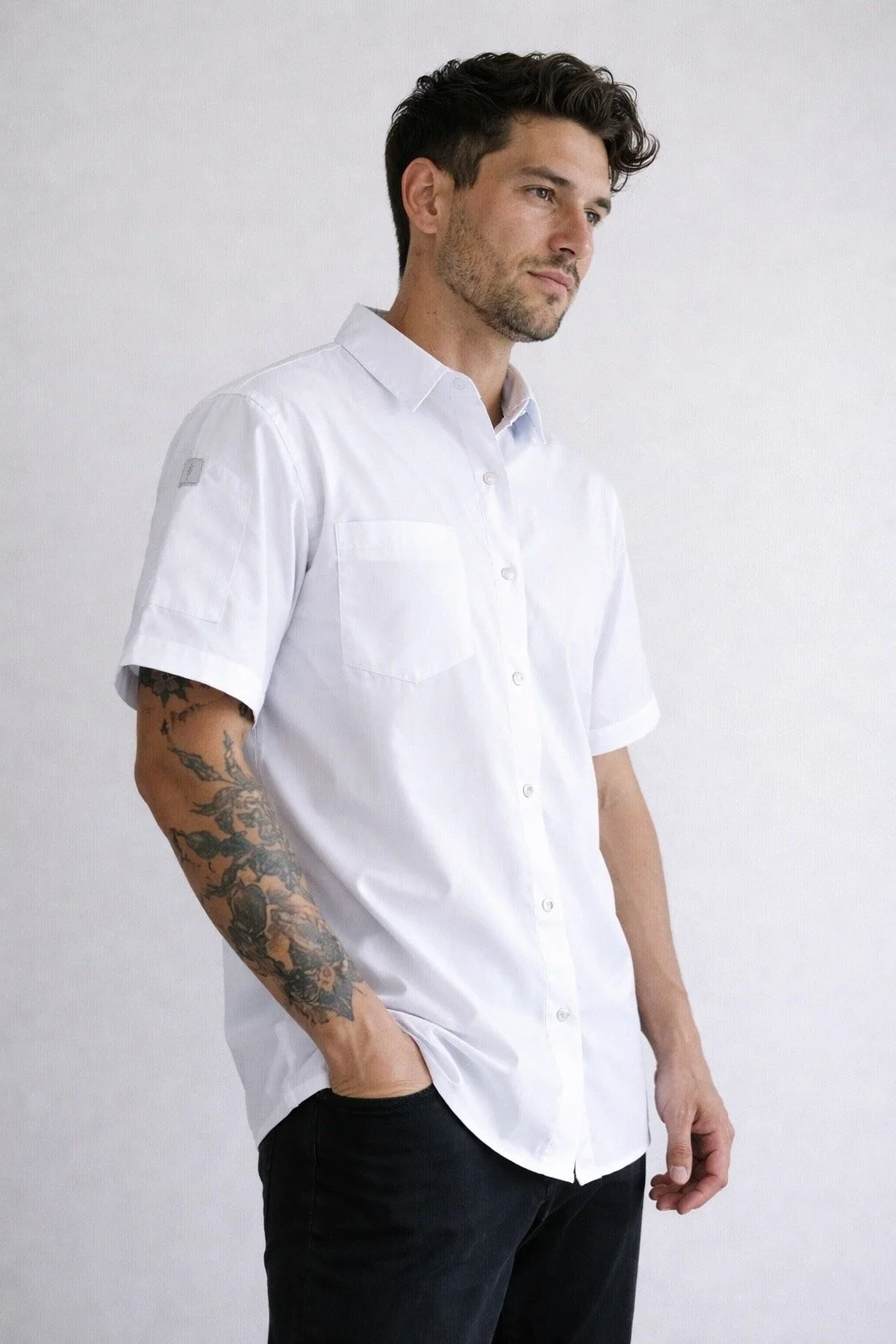 Kusiner Essential Chef Shirt Breeze – White