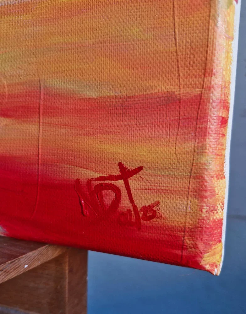 Detail des Kunstwerks "Blicke Hoch" von Nadine Duval, Christliche Kunst, Prophetische Kunst