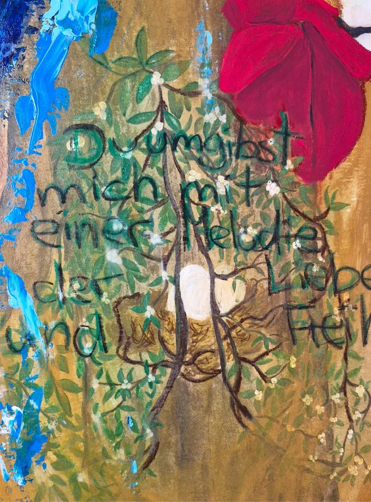 Detail eines Kunstwerks von Nadine Duval