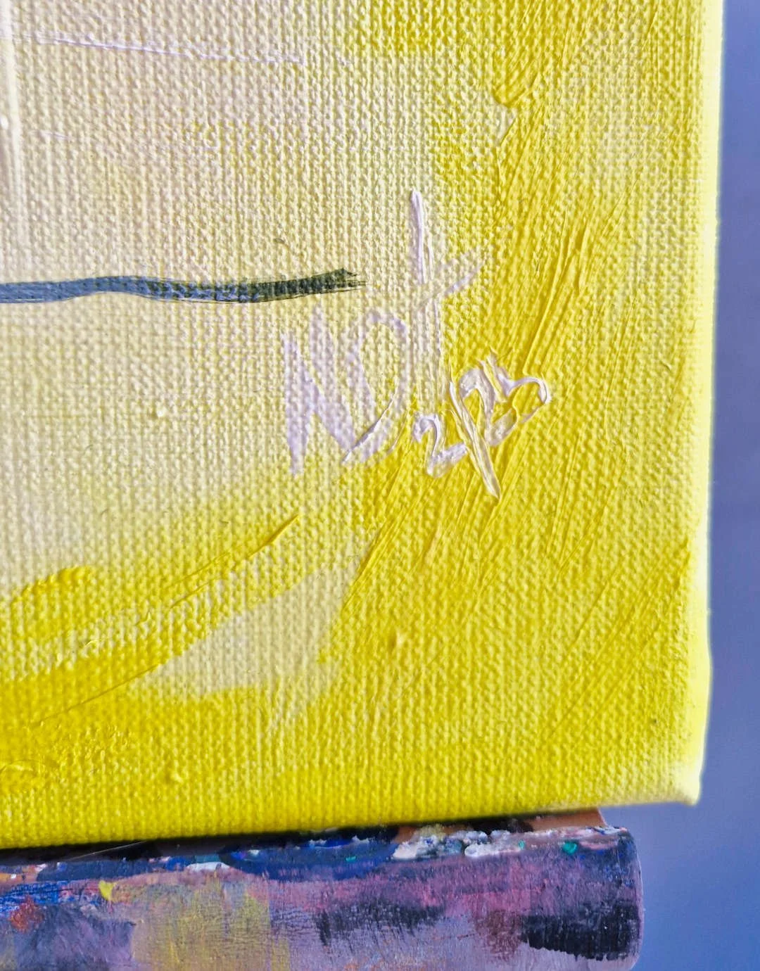 Detailfoto, Christliches Kunstwerk von Nadine Duval, Kreuz, Epheser 1,3