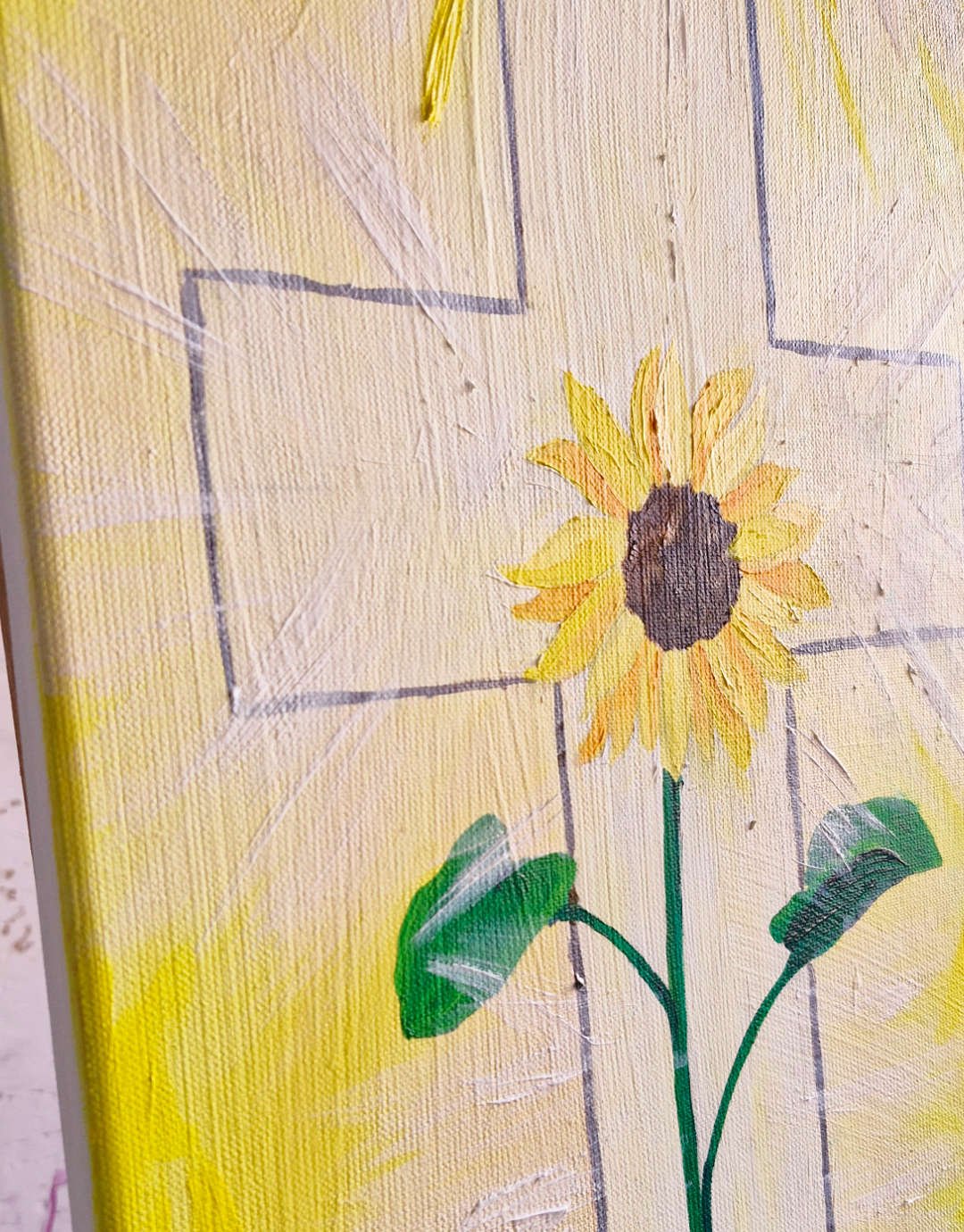 Detailfoto, Christliches Kunstwerk von Nadine Duval, Kreuz, Epheser 1,3