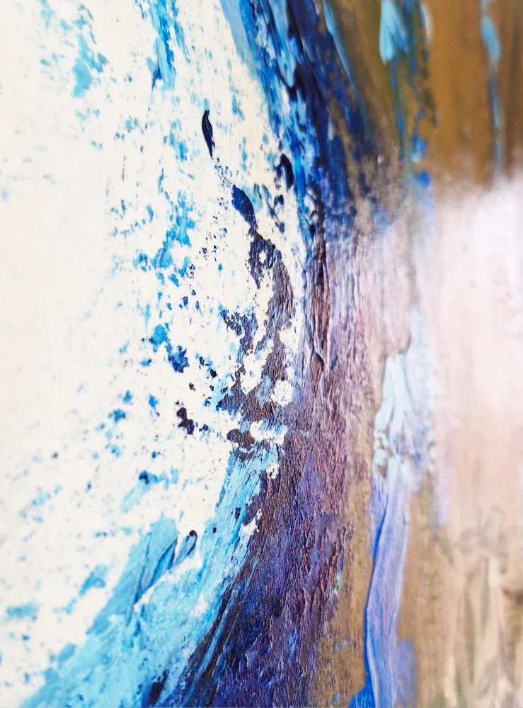 Detailausschnitt aus dem Kunstwerk Overflow, ein christliches Kunstwerk von Nadine Duval