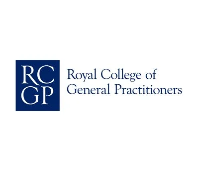 Royal College of General Practitioners logo with blue square containing white initials 'RCGP' and the text 'Royal College of General Practitioners' to the right