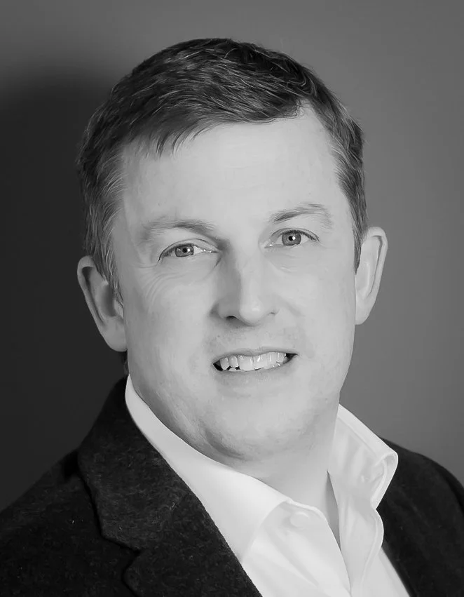Black and white headshot of David Lawson · Fractional Finance Director · FCA · Part-Time FD · Owner-managed businesses & purpose-led organisations · Buckinghamshire  · Beaconsfield