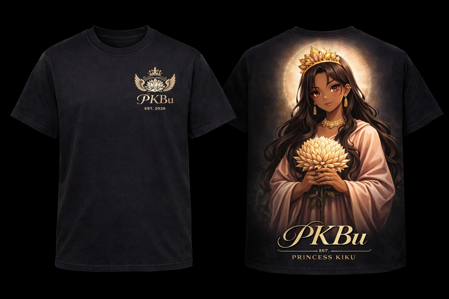 PKBu Black Tee - Artistic Comfort