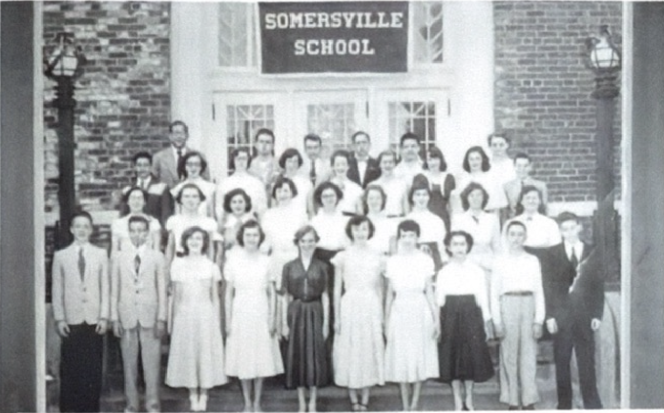 Somersville School - 8th Grade Class - 1955
Cynthia King, Irene N. Gronninger, David Cordner, Donna S . Cheney, Dianne Bordeaux, Carol Jones, Cynthia Leroux, Harold
Eastwood, Paul Monstillo, Eleanor Ladd, Elaine Lawless, Art, Cynthia Angela Monty, Lo