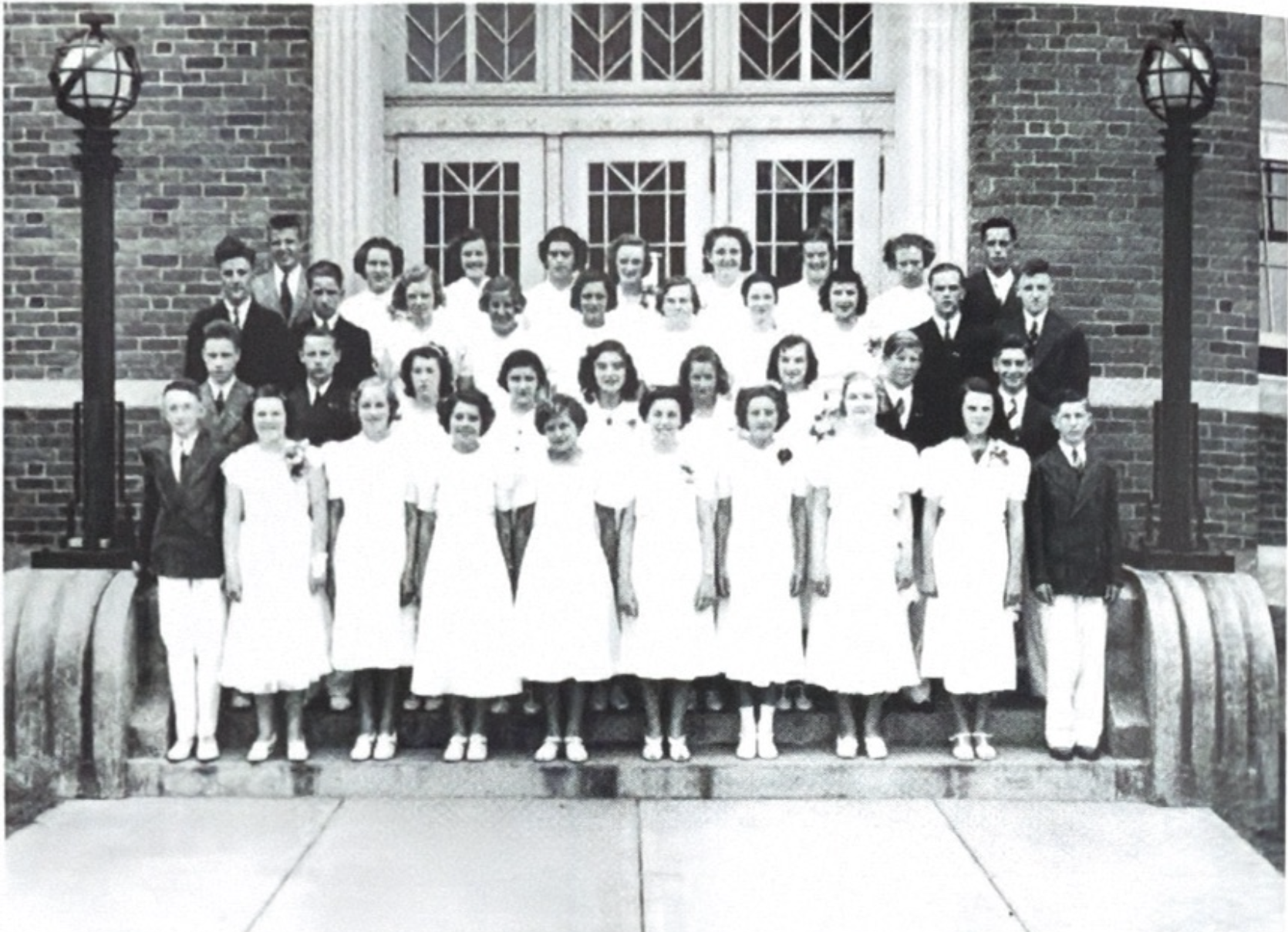 Graduation Class - 1938 
(courtesy of Mr. Ed Patewic)