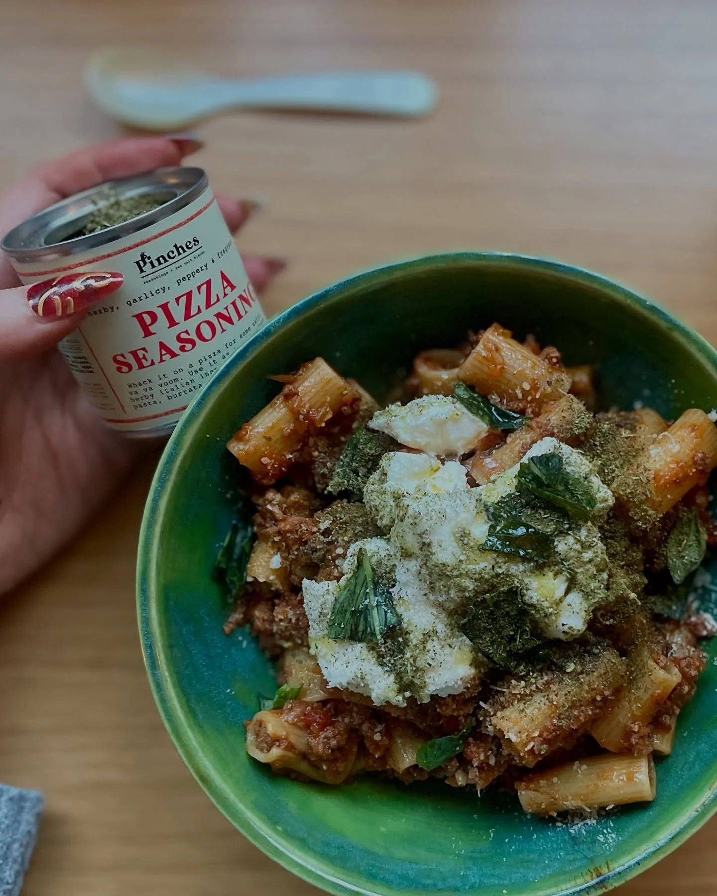 Rigatoni, Ragu, Ricotta (+Pizza Seasoning!)
