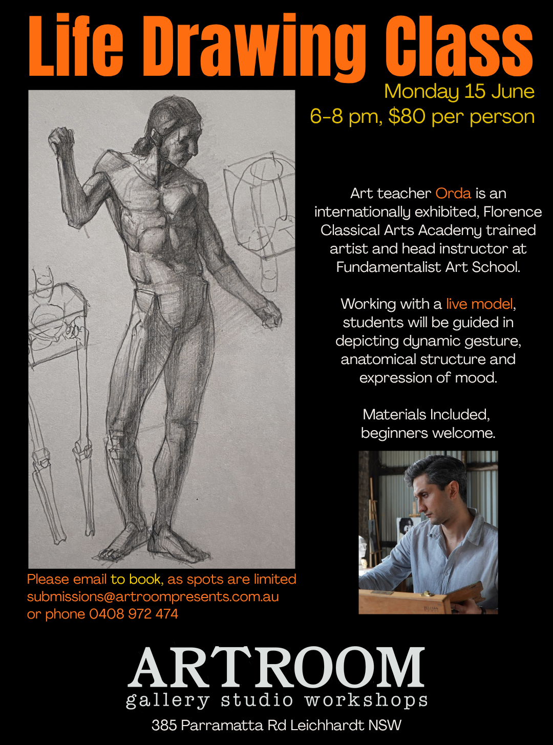 Life Drawing workshop with Orda