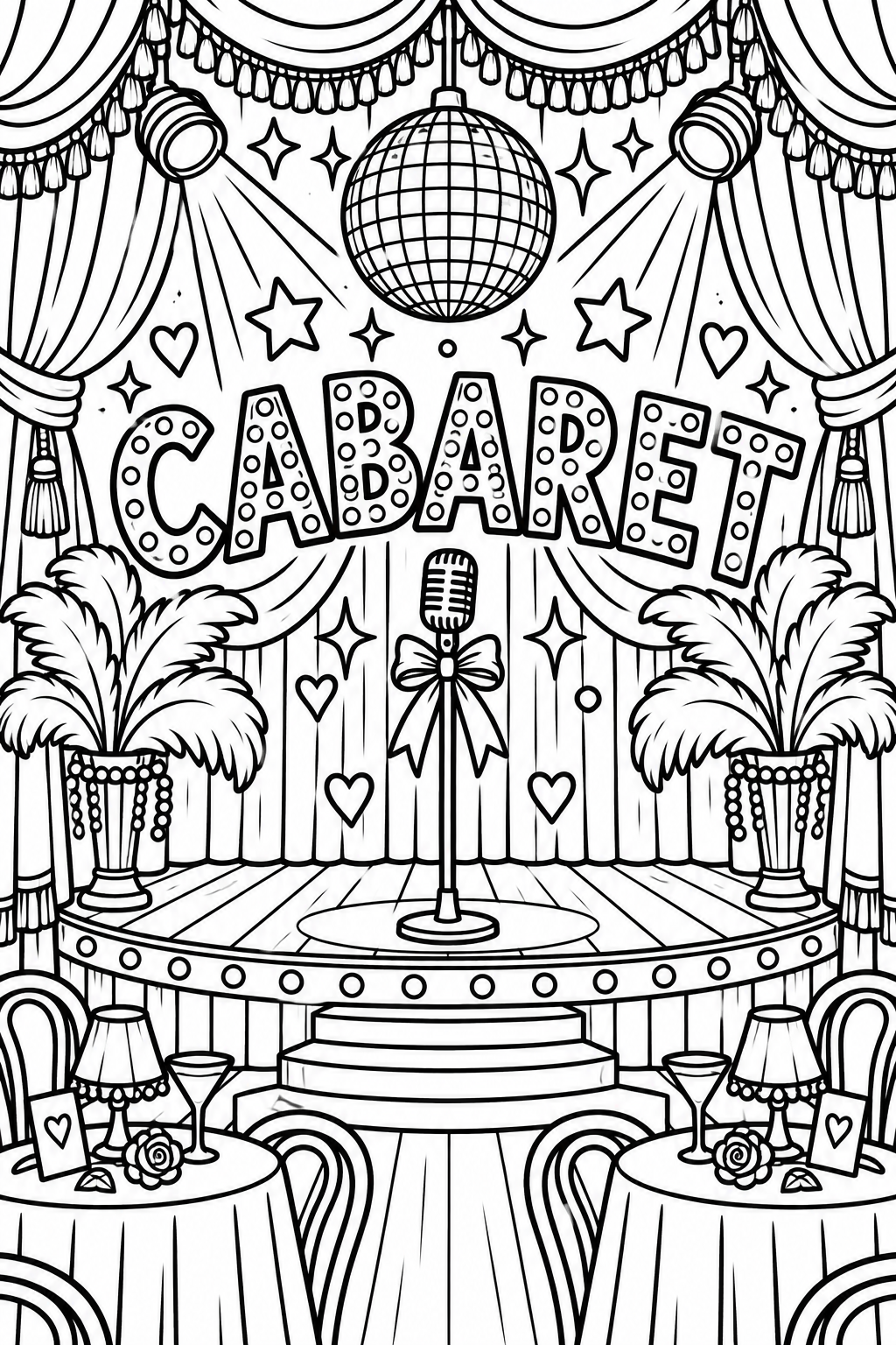 Cabaret Colouring Page