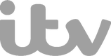 ITV logo in gray stylized text