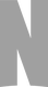 The image contains a large gray letter 'N' on a plain background.
