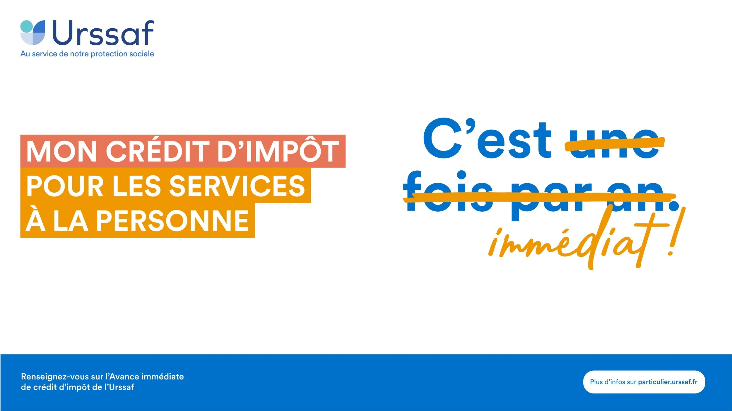 une affiche de l'Urssaf avance immédiate pour un coach sportif à domicile