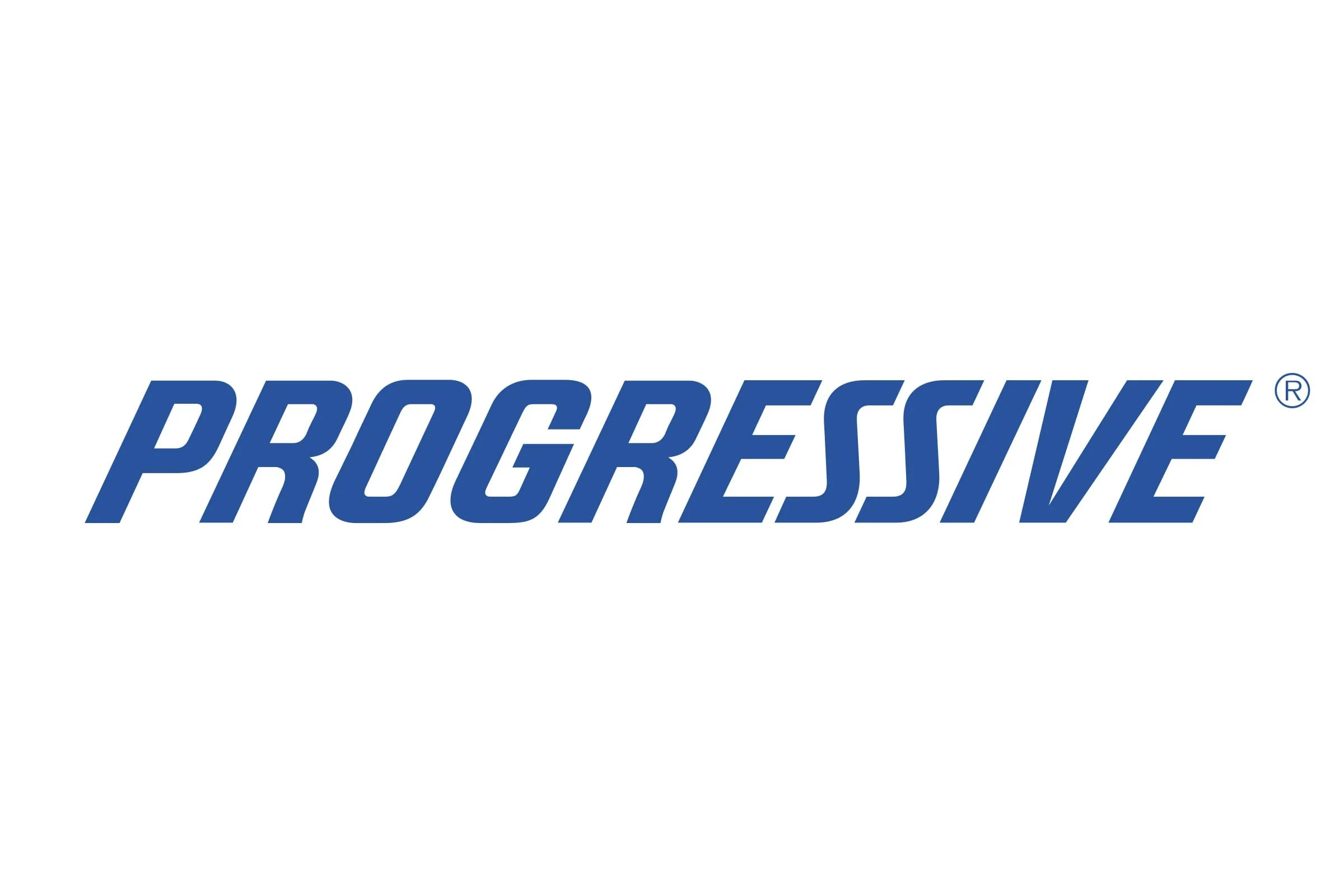 Progressive insurance logo in blue text on a white background.