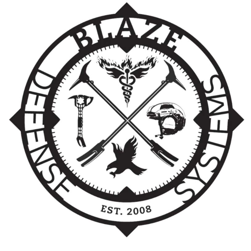Dark emblem with the words 'Blaze Deft' and 'Sneks' encircling a central design of crossed tools, a bird, a snake, and a dragon, with 'Est. 2008' at the bottom.