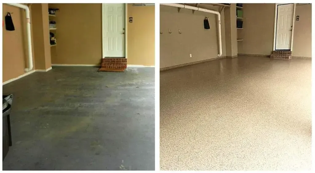 home garage before vs after