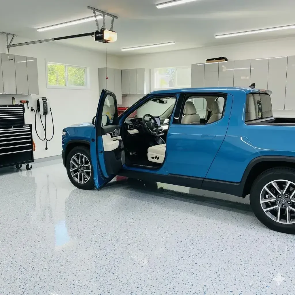 Showroom flakes epoxy