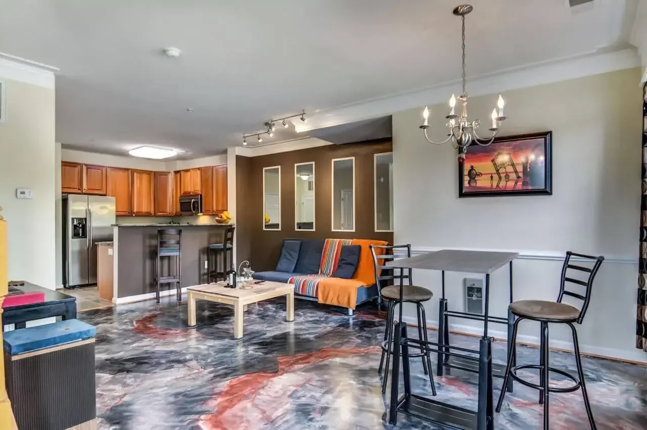 living room with Metallic custom epoxy.webp